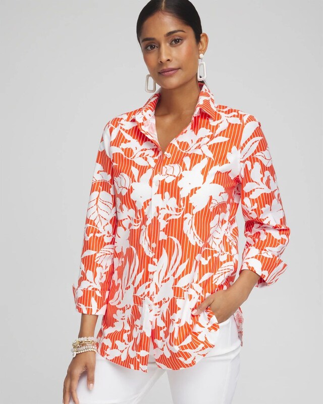 No Iron Stretch Orchid Shirt - image 1